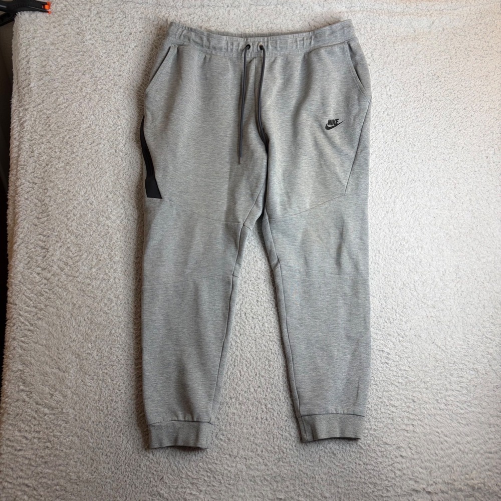 Nike Tech Fleece Joggers Mens XL Grey Tapered Sweatpants 805162-063